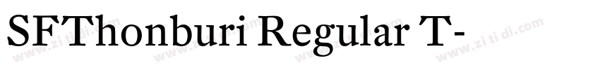 SFThonburi Regular T字体转换
